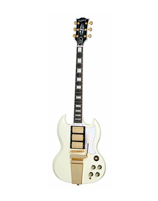 Epiphone 1963 Les Paul SG Custom with Maestro Vibrola Classic White