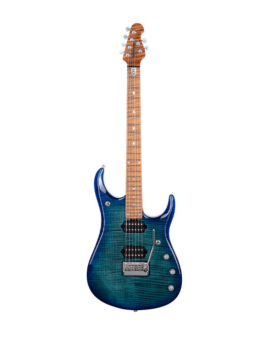 Music Man John Petrucci JP15 Cerulean Paradise Flame Top