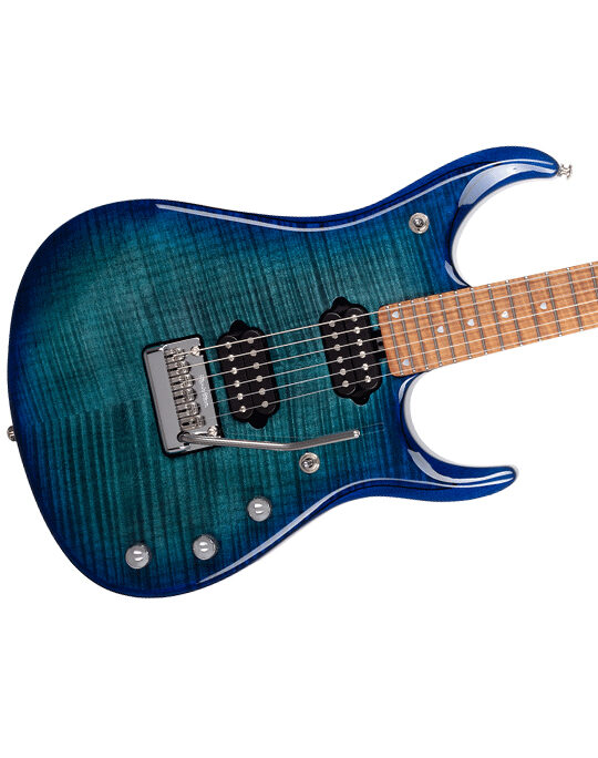 Music Man John Petrucci JP15 Cerulean Paradise Flame Top